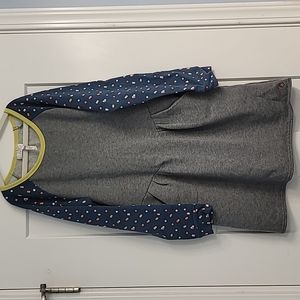 MATILDA JANE 435 TWEEN GIRLS GRAY SWEATSHIRT LONG SLEEVE DRESS. SIZE 12, EUC
